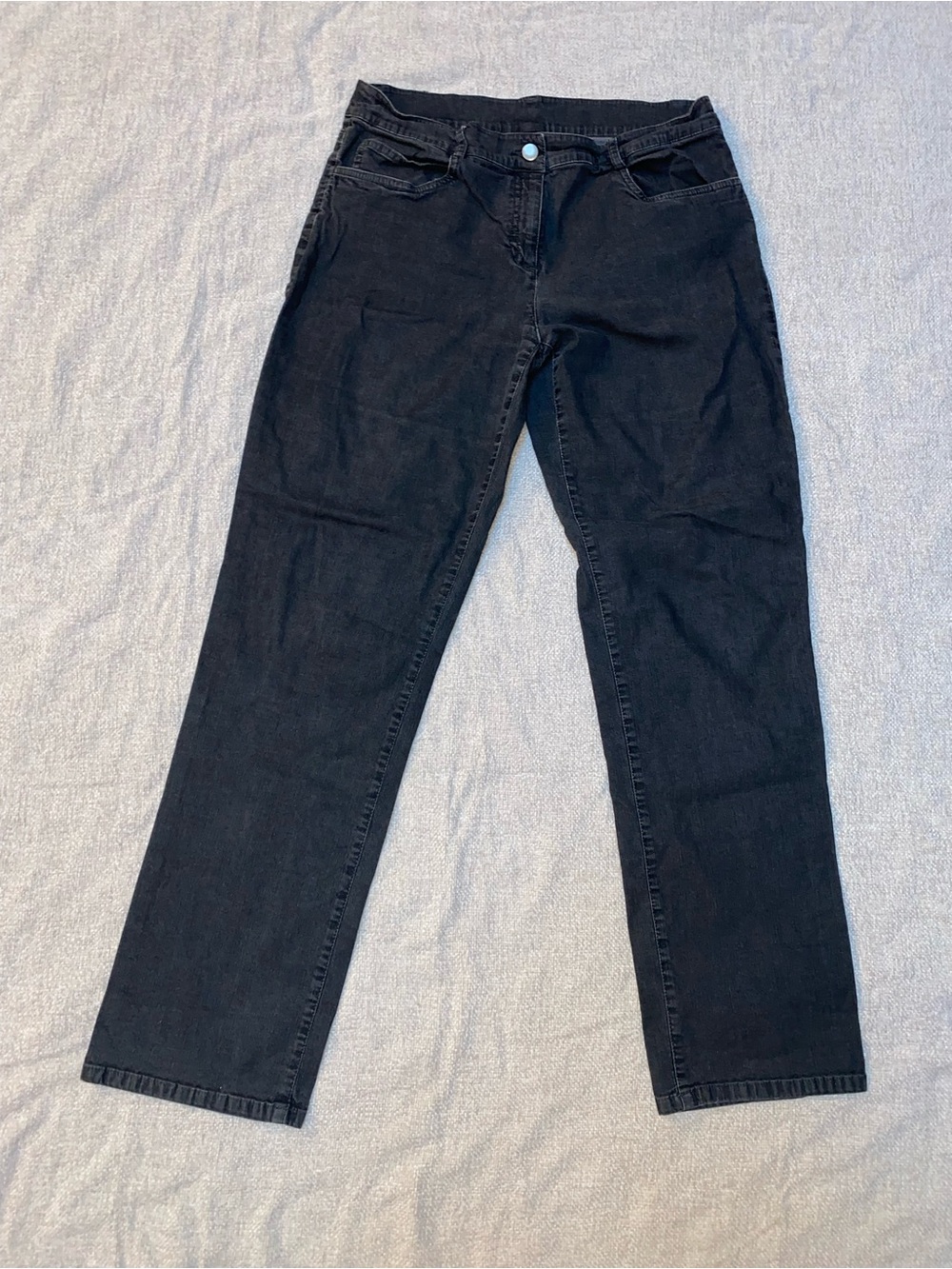 Eileen Fisher Gray Straight Leg Denim Pants Size Medium